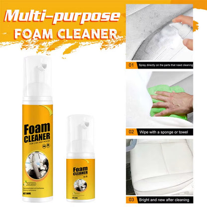 Revitalize Your Ride with SEAMETAL Multi-Purpose Foam Cleaner Spray - 150/60ml for Ultimate Car and Home Interior Care!