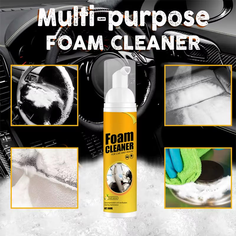 Revitalize Your Ride with SEAMETAL Multi-Purpose Foam Cleaner Spray - 150/60ml for Ultimate Car and Home Interior Care!
